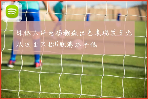 媒体人评论杨瀚森出色表现黑子无从攻击只称G联赛水平低